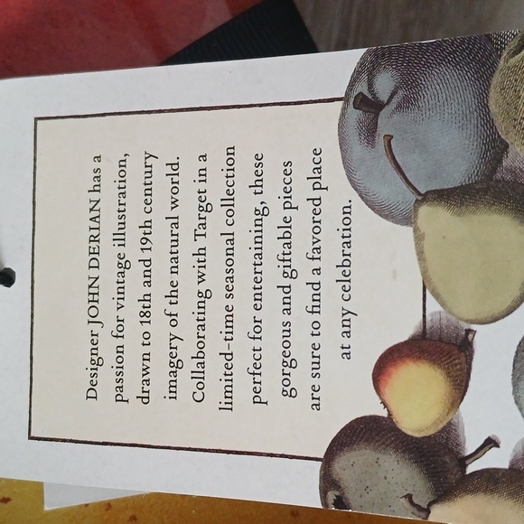 Set of 4 John Derian Target Melamine Pear Fruit Shaped Dessert Plates 9 x 7” - Picture 4 of 12